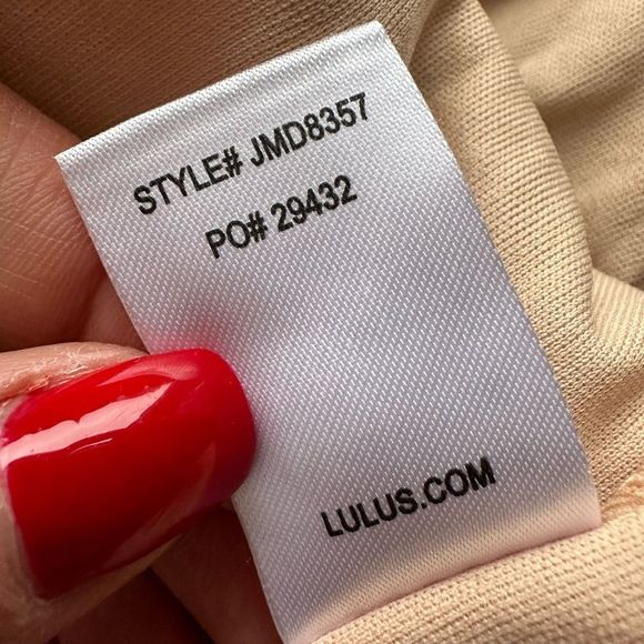 Lulus DREAM LIFE LIGHT BLUE LACE BODYCON DRESS size m medium nude - Picture 8 of 8